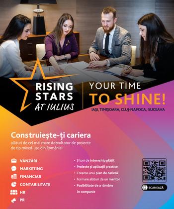 „Rising Stars at IULIUS” – Construiește-ți viitorul încă din timpul studiilor cu programul de internship plătit!